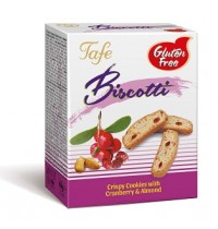 Product Code 372  BISCOTTI CRISPY COOKIES with CRANBERRY AND ALMOND - Gluten Free