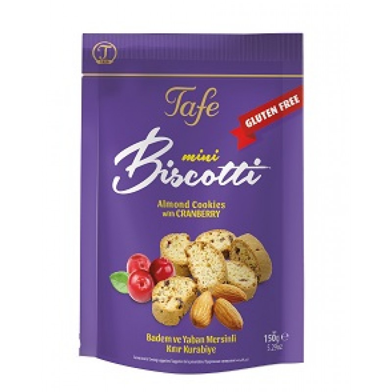 Product Code 373 BISCOTTI ALMOND COOKIES with CRANBERRY- Gluten Free