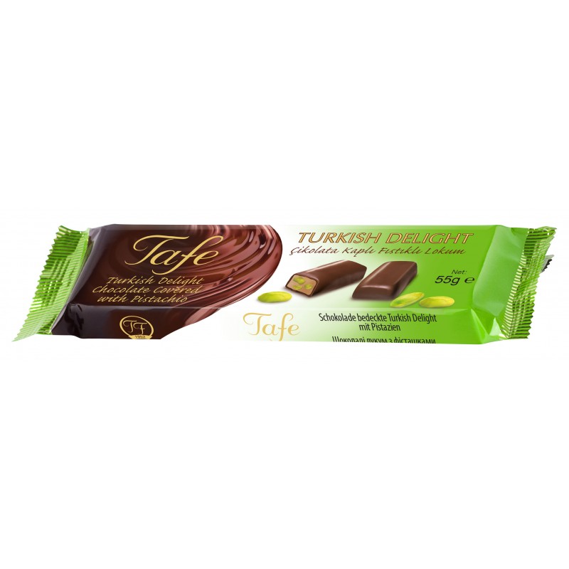 Product Code 801 TURKISH DELIGHT CHOCOLATE COVERED with PISTACHIO