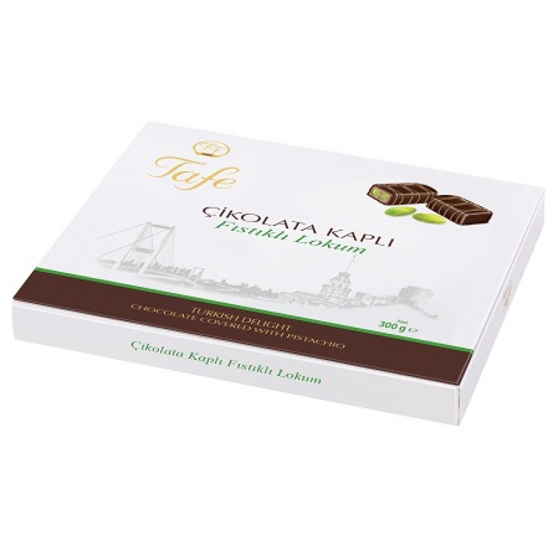 803 CODE TURKISH DELIGHT CHOCOLATE COVERED with PISTACHIO 300 gr