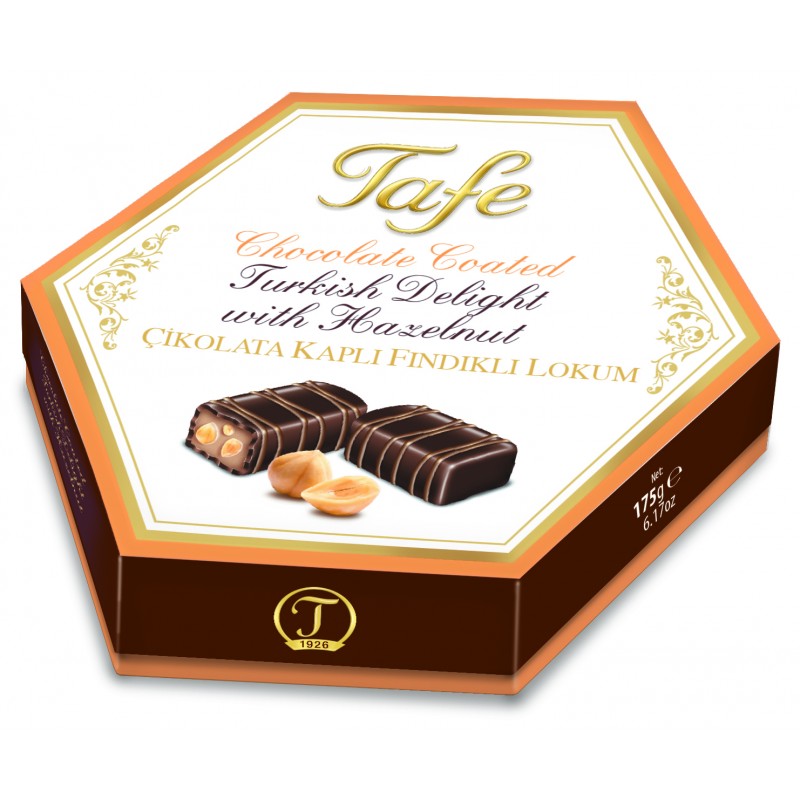 818 CODE TURKISH DELIGHT CHOCOLATE COVERED with HAZELNUT 175 gr 818 CODE TURKISH DELIGHT CHOCOLATE COVERED with HAZELNUT 175 gr